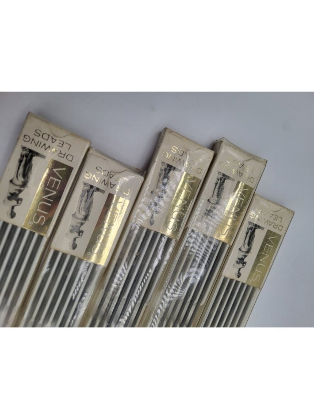 Vintage Venus Drawing Pencil Leads- 1/2 dozen pkgs x 5 No 842 F Made in USA - Picture 6 of 7